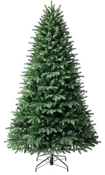 HAF Künstlicher Weihnachtsbaum Tanne Deluxe 210 cm – dichter PVC Tannenbaum Ø122 cm, realistisch & elegant, nadelfrei mit stabilem Metallständer – täuschend echt