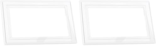 2 x Double light switch finger plates. Clear Plastic. (Pack of 2)