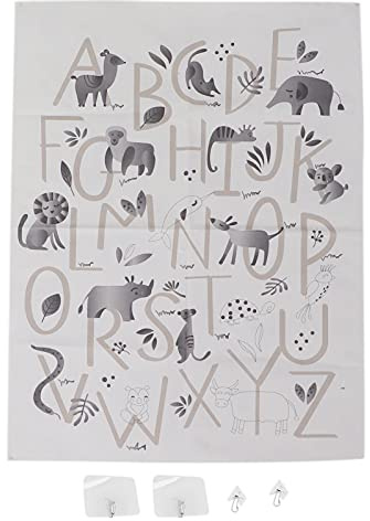 Tiermuster Baby Wachstum Fotografie Prop Hintergrund Tuch Wanddekoration Tuch (Alphabetischer Tierstil)
