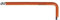 PB Swiss Tools RainBow Winkelschraubendreher Mit Kugelkopf Für Innensechskant-Schrauben, Verchromt, Pulverbeschichtet (orange)