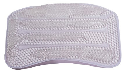 Splash Home Gel-B Badewannenkissen, rutschfest, luxuriöses Kissen für Badewanne, Whirlpool, farblos, 11 x 2 x 7