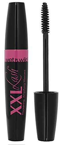 wet n wild, XXL Lash Mascara, verdichternde und verstärkende Mascara mit dickem Applikator, feuchtigkeitsspendende Formel mit natürlichem Wachs und Keratin, spektakulärer Effekt ohne Klumpen, Black