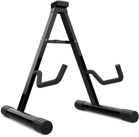Audibax SGL-02 - Soporte para Guitarra Acústica - Soporte de Suelo para Guitarra Clásica - Estructura Robusta y Estable - Soporte de Guitarra Plegable - Accesorio de Fácil Transporte