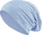 Jersey Baumwolle elastisches Long Slouch Beanie Unisex Herren Damen mit Strass Stern Steinen Mütze Heather in 35 (7) (Heather Light Blue)