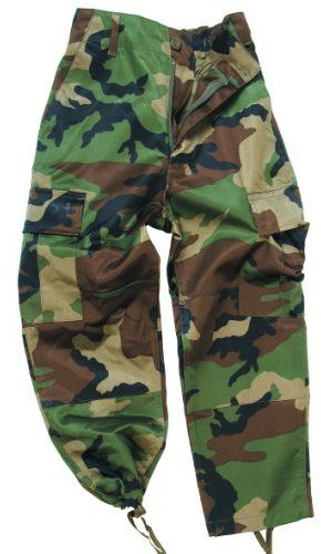 Mil-Tec Miltec Pantalon Kids Type BDU Woodland Noir 907