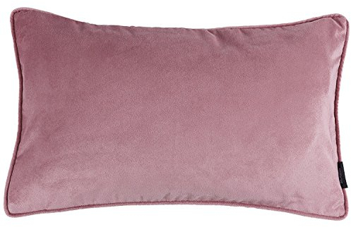 McAlister Textiles Matter Samt | Sofakissen mit Füllung in Altrosa | 60 x 40cm | erhältlich in 25 Farben | griffester Samt edel paspeliert | pralles Samtkissen