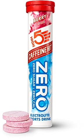 HIGH5 ZERO Caffeine Hit ElectrolyteTablet - Hydration Tablets Enhanced with Vitamin C - 0 Calories & Sugar Free - Boost Hydration, Performance & Wellness - Berry, 20 Tablets (20x, Pack of 1)