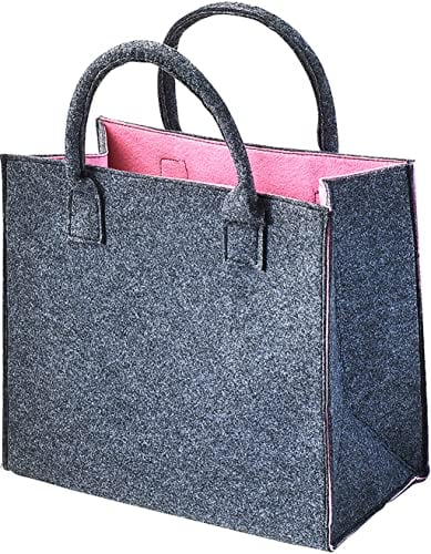Kobolo Filztasche Shopper Einkaufstasche Filz Freizeittasche Shopper Bag rosa