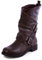 Toocool - Stivali Donna Bassi Biker Boots Motociclista Stivaletti Fibbie Anfibi SA9907 [36,Marrone]