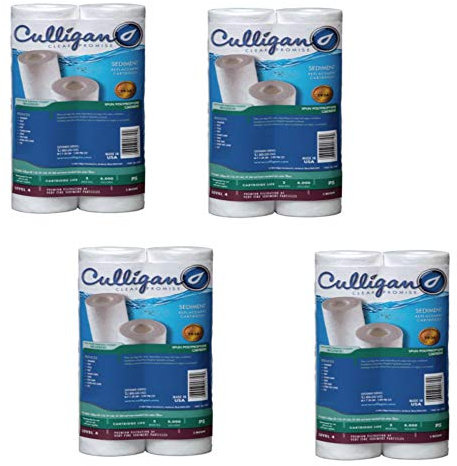 Culligan P5A P5 Filtro per l'acqua di alta qualità per tutta la casa, 8.000 galloni, confezione da 2 pezzi, bianco, confezione da 4