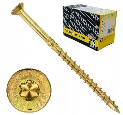 CS Ø3,5-5,0 Senkkopf Holzschrauben Spanplatten Konstruktionsschrauben Gelb Torx (5,0 x 120mm 100 Stk.)