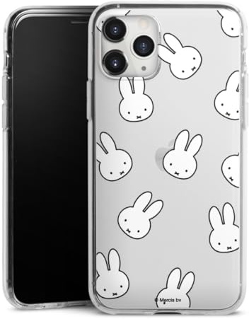 Silikon Hülle kompatibel mit Apple iPhone 11 Pro Max Case transparent Handyhülle Miffy Muster transparent