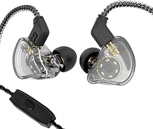 Yinyoo CCZ Melody In-Ear-Kopfhörer, Kopfhörer mit Mikrofon, Monitor, IEM HiFi Bass mit 1DD 1BA Hybrid, abnehmbares Kabel für Smartphones/PC/Tablet