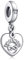 Annmors Freunde für immer Herz Charms für Armband 925 Sterling Silber Anhänger mit Kubischem Zirkon