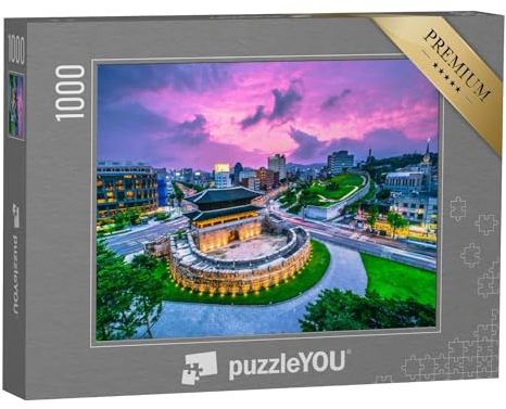 puzzleYOU: Puzzle 1000 Teile „Das Dongdaemun Tor in Seoul, Südkorea“ – aus der Puzzle-Kollektion Seoul, Aus Aller Welt, Städte Weltweit