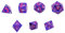 DollaTek Dragon Pattern DND Metal Dice Set Used for Dungeon and Dragon DND Dice Game (with Black Bag) - Purplel