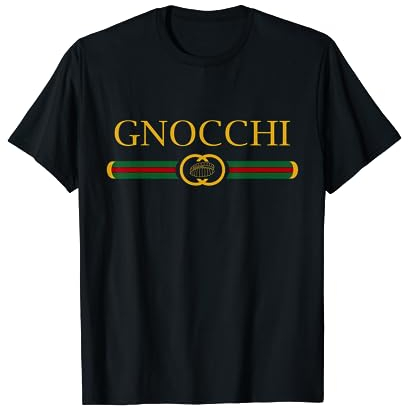Gnocchi Feinschmecker mit lustigem Logo-Stil T-Shirt