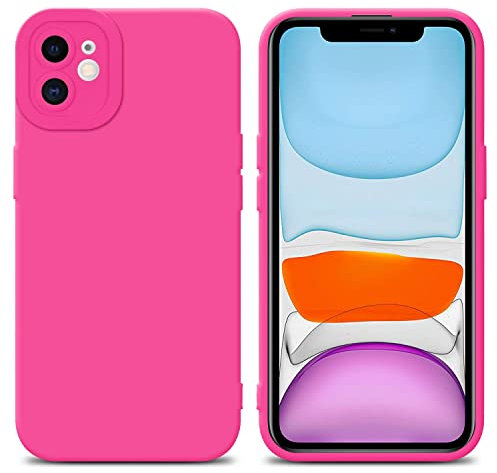 Cadorabo Hülle kompatibel mit Apple iPhone 12 Schutzhülle TPU Silikon Case Liquid Design mit Kameraschutz Slim Kratzfest Weiche Gummi mit Rundumschutz Case Hülle für iPhone 12 in Pink