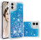 IMIRST Silicone Cover per Apple iPhone 11, Airbag Protezione Anticaduta Glitter Bling Liquido Custodia Sparkly Donne TPU Morbido Quicksand Case per iPhone 11. YBW Love Blue