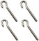 4 pezzi in acciaio inossidabile M12 bullone a occhiello gambo lungo filettato asta rotonda gancio occhiello bullone vite
