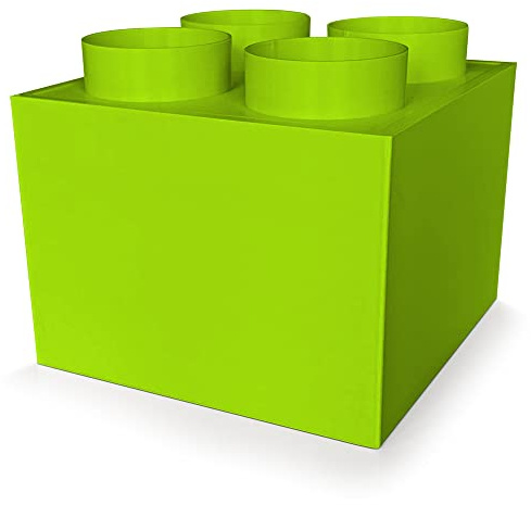 KAJAWIS Stiftehalter Schreibtisch-Organizer Buntstifthalter im Stil von Legosteinen Bleistifthalter Für Kinder (Hellgrün)