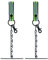 MELOTOUGH Ruban adhésif pour ceinture à outils, ceinture d'électricien, chaîne avec porte-clés et mousqueton à gâchette (vert réfléchissant, 2)