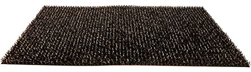 CSN Astro Turf Fußmatte | Eingangstürmatte | Fußabtreter für Innen und Außen | Polyethylen Bürstenmatte | Kunstrasen Wetterfest Matte | Antrazit/Silber/Braun/Grün (Schwarz, 91 x 300 cm)