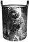 Wäschekorb mit Astronauten-Motiv, rund, wasserdicht, beschichtet, 2 Größen (62 l, 38 l), Aufbewahrungskorb