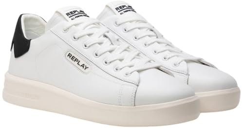 Replay Herren Gmz4o .000.c0011l Sneaker, 062 White Black, 45 EU