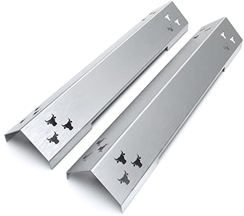 tuning-art GA10 Gasgrill Brennerabdeckung Edelstahl kompatibel mit Rösle Videro G2, G2-S, G2-S Nero, Vario+ und Sansibar Serie | Brennerschutz | Passgenau, Farbe:2er Set Matt Bulle