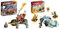 LEGO 71783 NINJAGO Kais Mech-Bike EVO, Aufrüstbares Ninja-Motorrad Spielzeug mit 2 Minifiguren & 71791 NINJAGO Zanes Drachenpower-Spinjitzu-Rennwagen