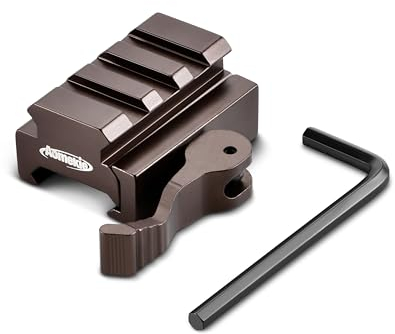 AOMEKIE Schnellspanner Schiene Adapter QD 3 Steckplätze für 20 mm Picatinny Rail Base