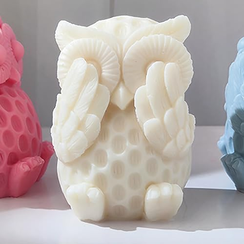 Nighthawk 3D-Eulen-Form, Eulenkerzen, Harzguss-Silikonformen für Heimdekoration und Kerzenherstellung, Wellen-Spiralform