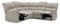 Home Detail Large Corner Recliner, Couch Living Room Chairs, Faux Leather Sofa in Black, Light Grey Reclining Sofa (Light Grey Faux Leather, Corner)