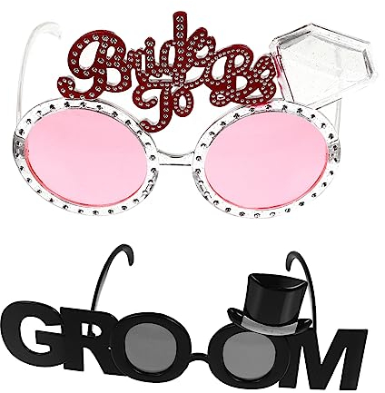 TOGEVAL 2stücke Teiliges Kreative Braut Und Bräutigam Kostümbrille Für Junggesellenabschied Und Hochzeitsfeier Witzige Foto-requisiten Für Unvergessliche Momente