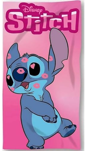 Drap De Plage Lilo et Stitch Ou Serviette De Bain Lilo et Stitch 70 X 140 Cm (Drap de Plage Lilo et Stitch Rose)