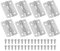 PATIKIL Small Butt Hinges 1 Inch, 8 Pack Mini Jewelry Box Hinge with Screw for Jewelry Wooden Boxes Cabinet Drawer Doors Gate, Silver