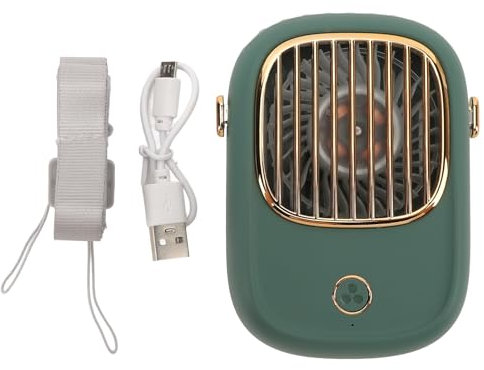 TYCIONG Ventilador de cuello colgante portátil, ventilador de cuello colgante portátil, ventilador de cuello de enfriamiento en miniatura portátil, ventilador de cuello recargable por USB