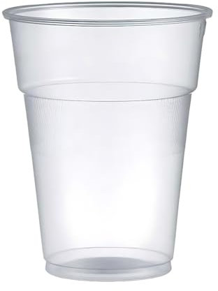 marketcaffe - Bicchieri in Plastica Kristal da 300 ml - Set di 500, Resistenti e Riutilizzabili, Trasparenti e Eleganti, Ideali per Birra, Feste, Eventi e Uso Quotidiano