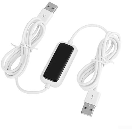 EasyByMall Câble de transfert de données USB PC vers PC - Paire de câbles de copie haute vitesse pour transférer des documents, photos, vidéos