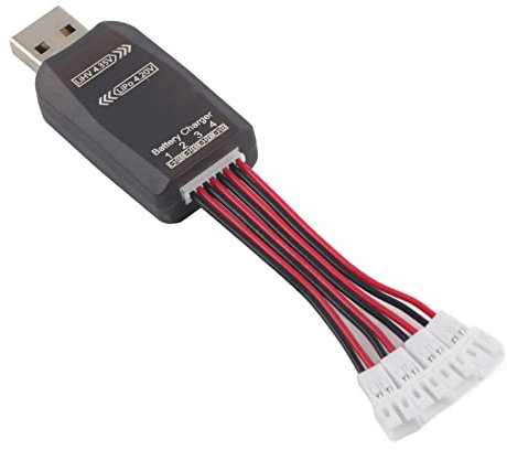 Cargador de Batería Airsoft, Cargador de Batería USB, Cargador de Batería de Coche RC, Cargador de Batería de Litio, Cargador RC, Cargador de Batería Lipo con Indicadores LED