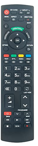 N2QAYB000487 Universelle Télécommande Convient pour Panasonic TV TX-P37X20B TX-P37X20E TX-P37X20L TX-P37X25E TX-P37X25ES TX-P42C2B TX-P42C2E TX-P42C2L TX-P42C3 TX-P42C3B TH-32LRG20B