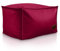 Aiire Fußhocker, Sitzsack für Wohnzimmer, aus Kunstleder, 50 x 40 x 30 cm, XXL-Aufbewahrung, quadratisch, modern, Hocker für Fußbetten, Sofa oder Bodenkissen, XXL, zur Heimdekoration, Rot