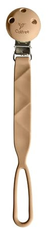 Colifree Chupetero de Silicona con Broche Pinza para Chupete, evita perder el chupete,Cadena Extra Flexible con P, +0 Meses,