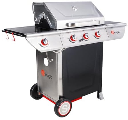 Somagic Barbecue au gaz Manhattan 350GPI - 3 brûleurs 10,5kW + réchaud
