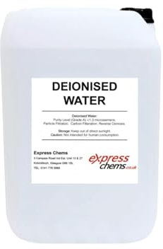 Chems Express Deionised Water 25L – Purified Water - Steam Irons, Car Batteries, – Demineralised Water – For Lab Use