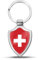 Biomar Labs Métal Porte-clés Boite Cadeau Accessoires pour Homme et Femme Drapeau Suisse KK 107