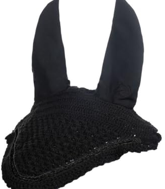 HKM Daphne Ear Bonnet Black Cob