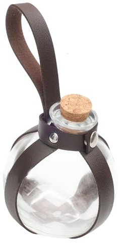 Uqezagpa Dunkle magische Flasche für Cosplay, Halloween, Dekoration, Zauberer und Hexenkostüm, Requisiten, Glasflaschen mit Korkverschluss, Kork, dunkler Zaubertrank, Halloween, Cosplay-Zubehör