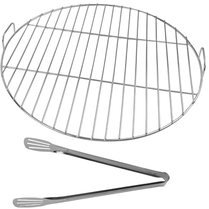 Grille de barbecue ronde en acier inoxydable, pour WEBER 1241304 et pour WEBER 7432 Grille de cuisson robuste portable accessoire de barbecue (55 cm)